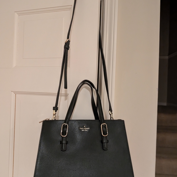 Kate Spade Green Med Triple Gusset Leather Satchel